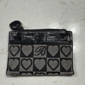 Black and Gray Heart Pattern coin purse